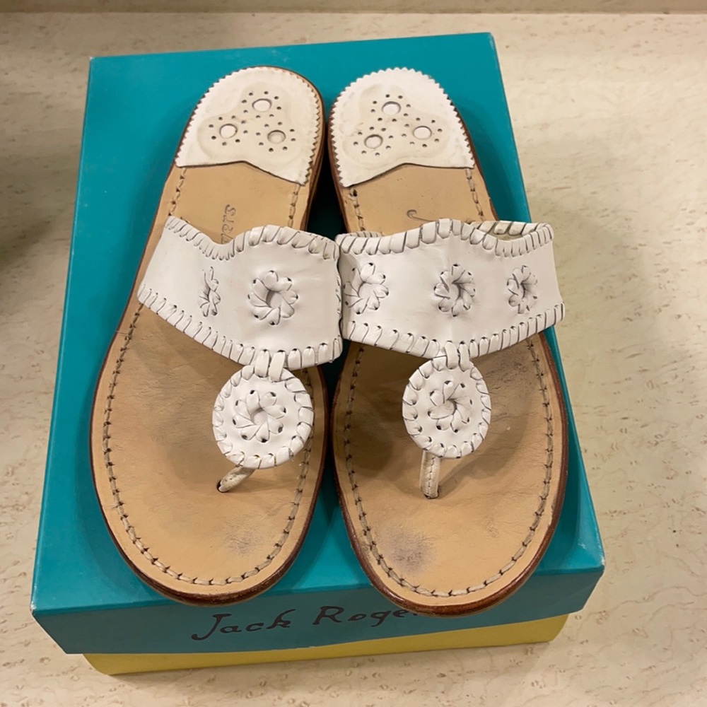 Excellent condition Jack Rogers White Navajo Sandal